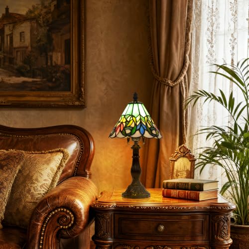 Tiffany Table Lamp Stained Glass Lamp Suitable for LED E26 Bulb