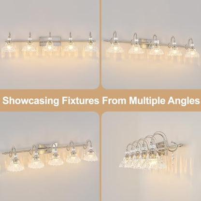 Brushed Nickel Bathroom Vanity Light (Nickel / 5-Light)