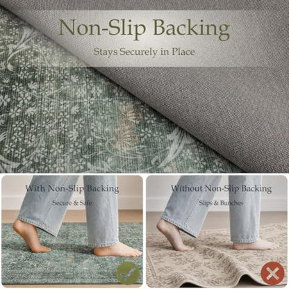 5x7 Area Rugs for Living Room (Moss Green / 5' x 7' (Rectangular))