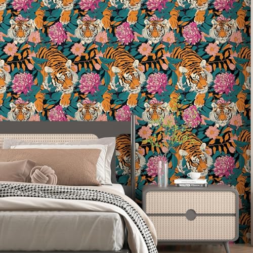 Boho Floral Wallpaper Peel and Stick Bold Colorful Contact Paper
