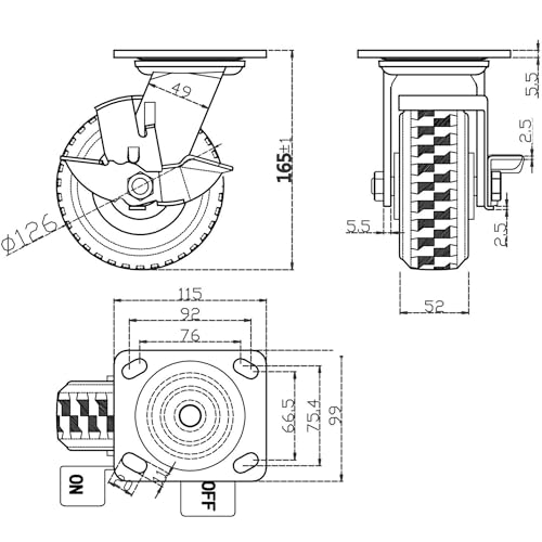 Heavy Duty Caster Wheels Set of 4