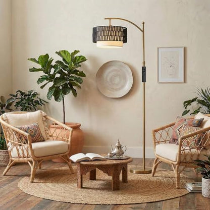 Arc Floor Lamp for Living Room with Remote