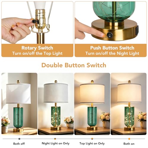 23" Bedside Table Lamps for Living Room