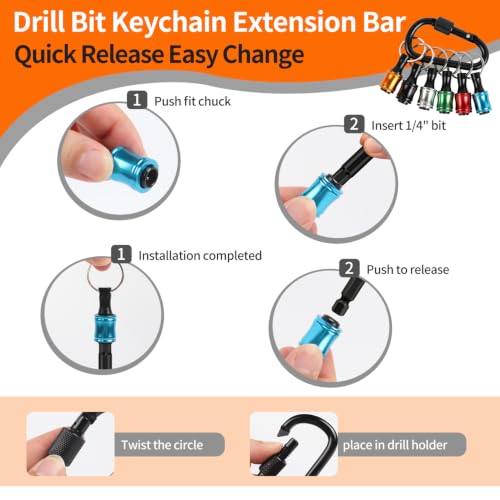 12PCS Drill Bit Holders Extension