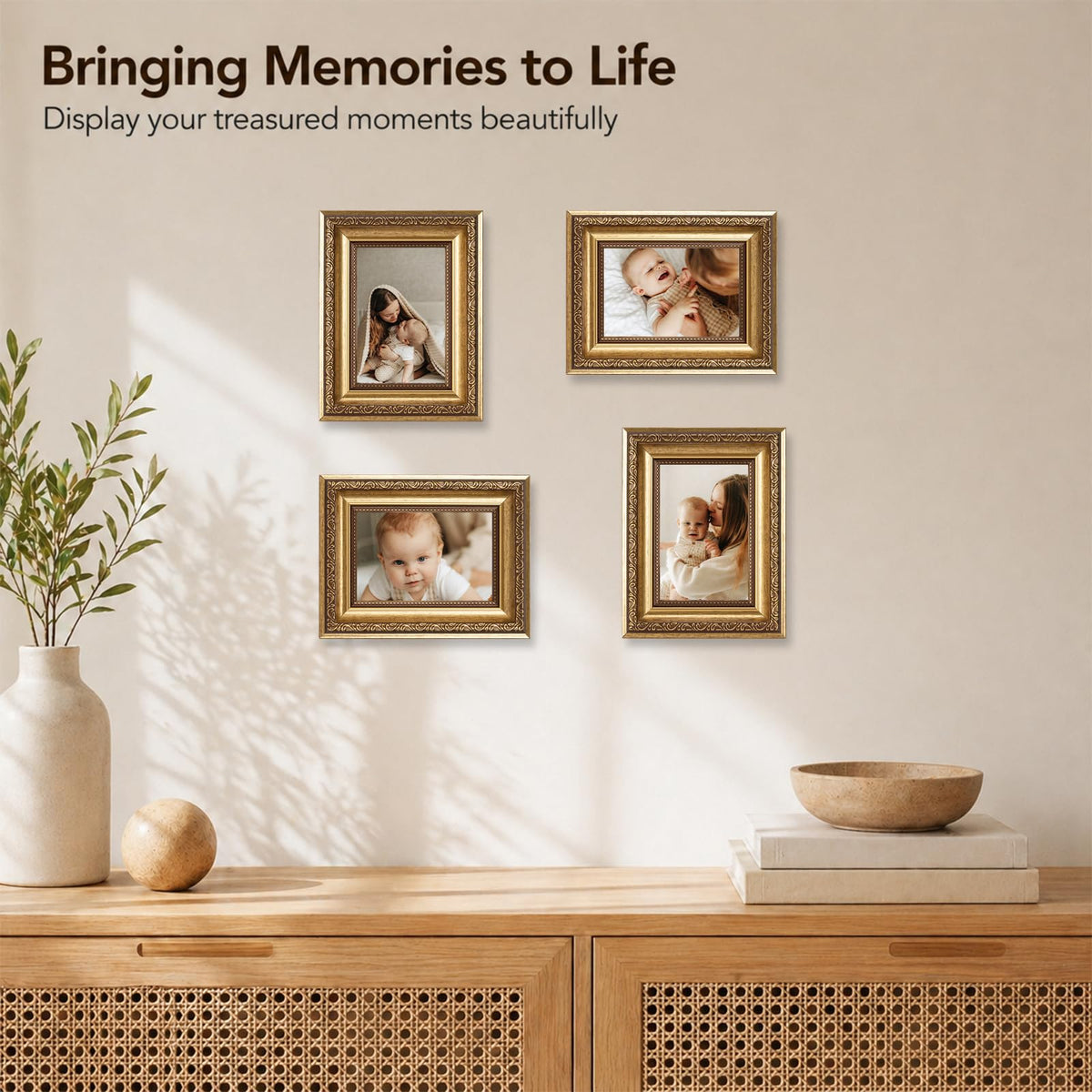 3.5x5 Vintage Picture Frame (Gold / 3.5x5 inch)