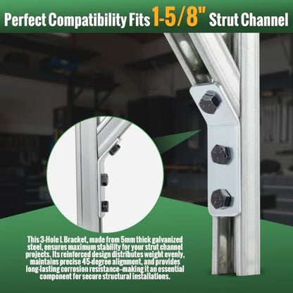 10 Pack 3 Hole 45 Degree Strut Bracket (3-Hole 10 Packs)