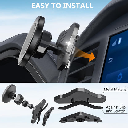 CNC Magnetic Car Vent Phone Mount for 2021 (Fits F150 2021-2026 without Metal Arm)