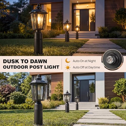 Outdoor Post Light with GFCI Outlet