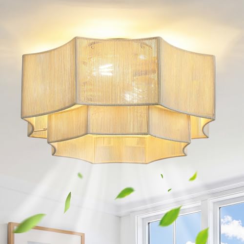 Boho Ceiling Fans with Lights