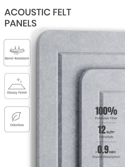 Arched Felt Bulletin Board (Soft Gray)
