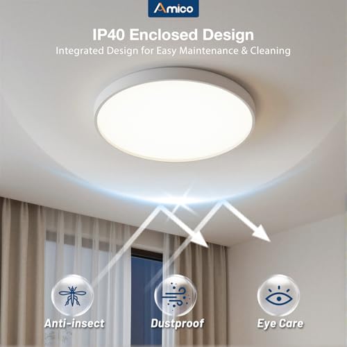 6 Pack 12 Inch LED Flush Mount Ceiling Light