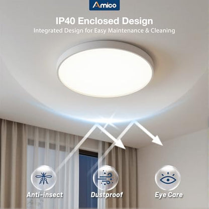 6 Pack 12 Inch LED Flush Mount Ceiling Light