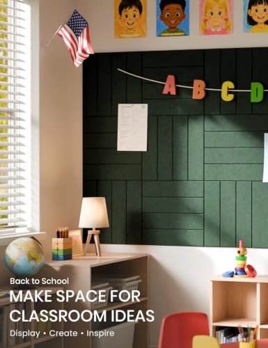 48" x 36" Large Felt Bulletin Board (Christmas Green / Bold-stripe 12-pack)