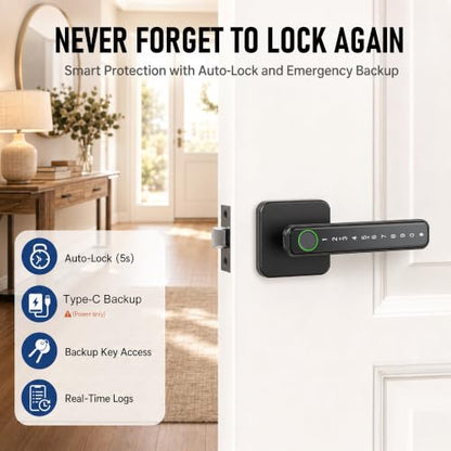 Smart Fingerprint Door Lock Knob