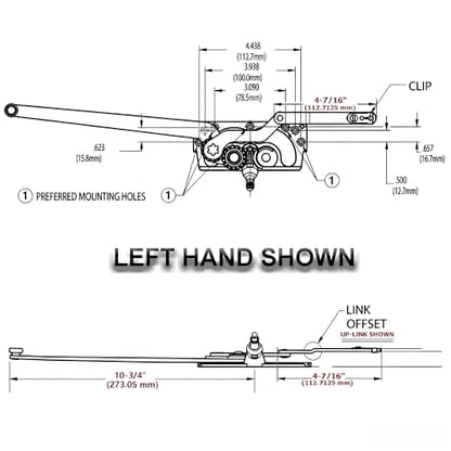 Dual Arm Casement Window Operator