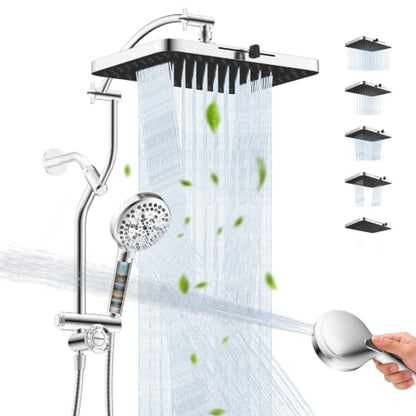 13'' Rain Showerhead Combo (Square 13" with 2 filters / Chrome)
