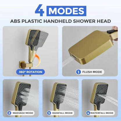 Wall Mount 3 Function Tub Shower Faucet Set