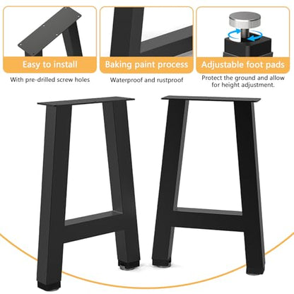 Table Legs Black Set of 2