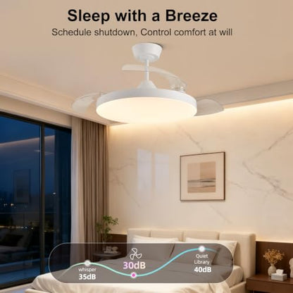 42 Inch Retractable Ceiling Fan