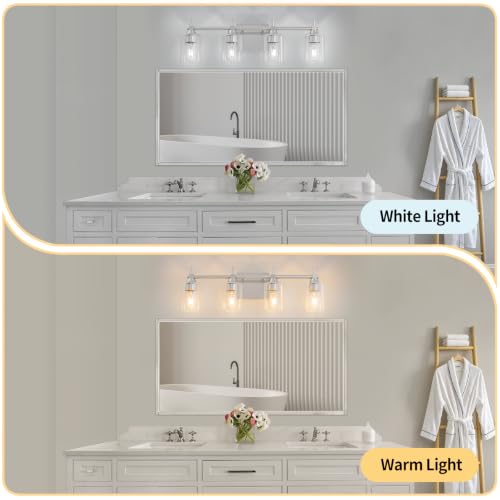 4 Light Modern Bathroom Vanity Light (4-light / Brushed Nickel)