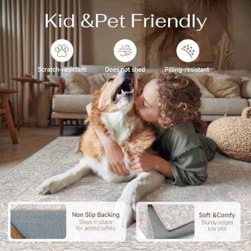 2'6x10 Blue Cream Neutral Runner Rug (Blue / 2'6" x 10' (Runner))