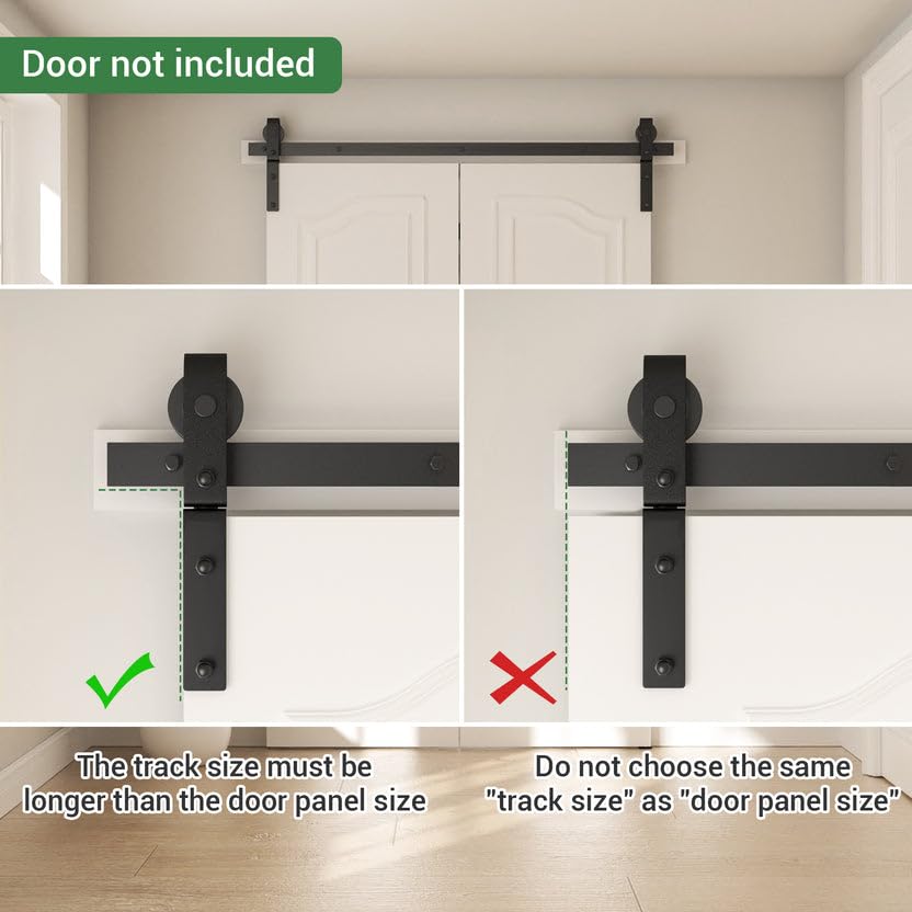 Bifold Sliding Barn Door Hardware Track Kit