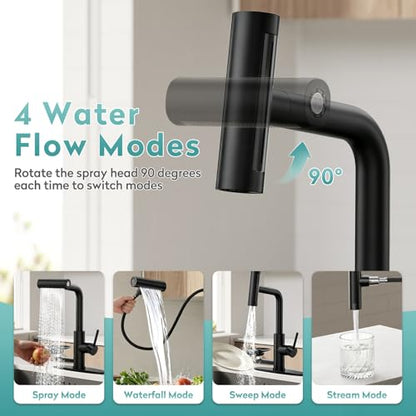 Kitchen Faucet with Glass Rinser