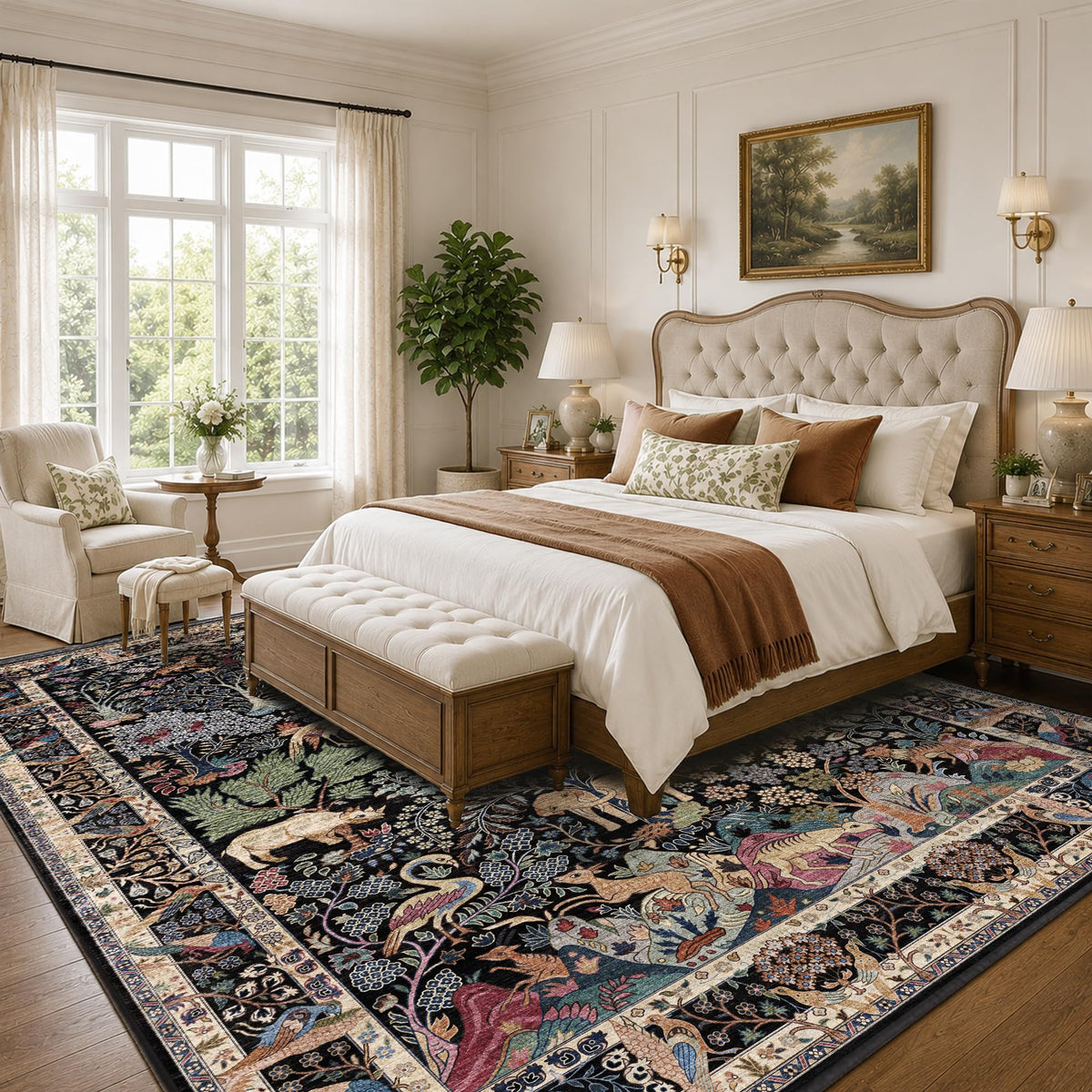 10x14 Large Area Rug (Black/Multi / 10' x 14' (Rectangular))