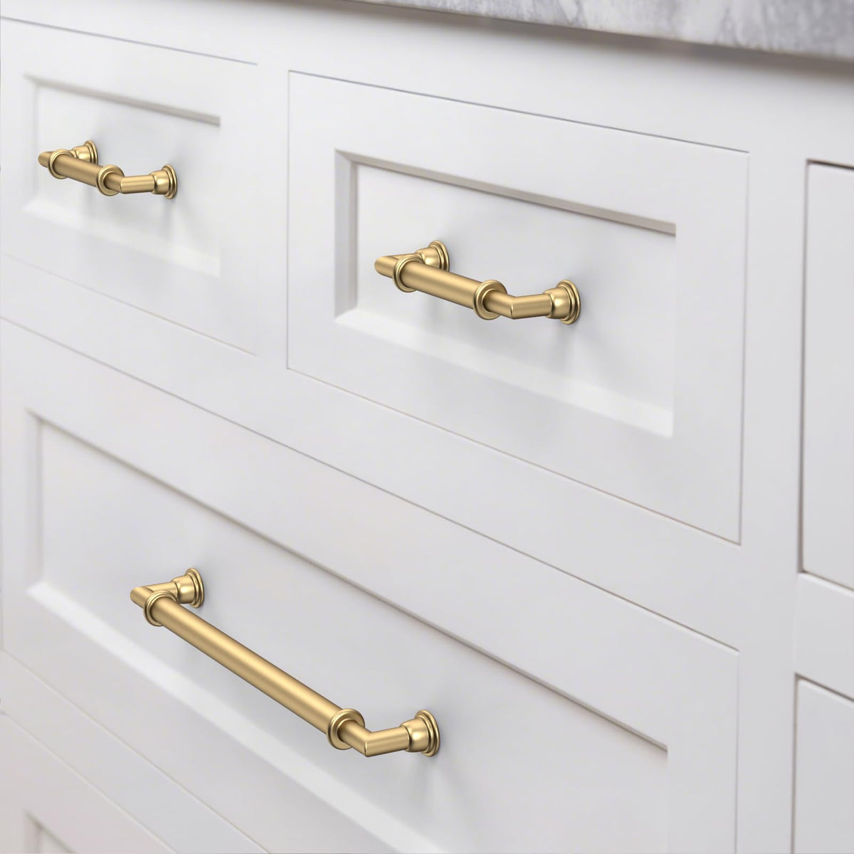 10 Pack Champagne Bronze Cabinet Pulls 3.5 Inch (3.5" Hole Center / Champagne Bronze)