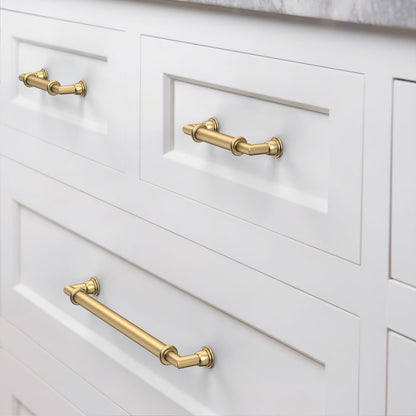 10 Pack Champagne Bronze Cabinet Pulls 3.5 Inch (3.5" Hole Center / Champagne Bronze)