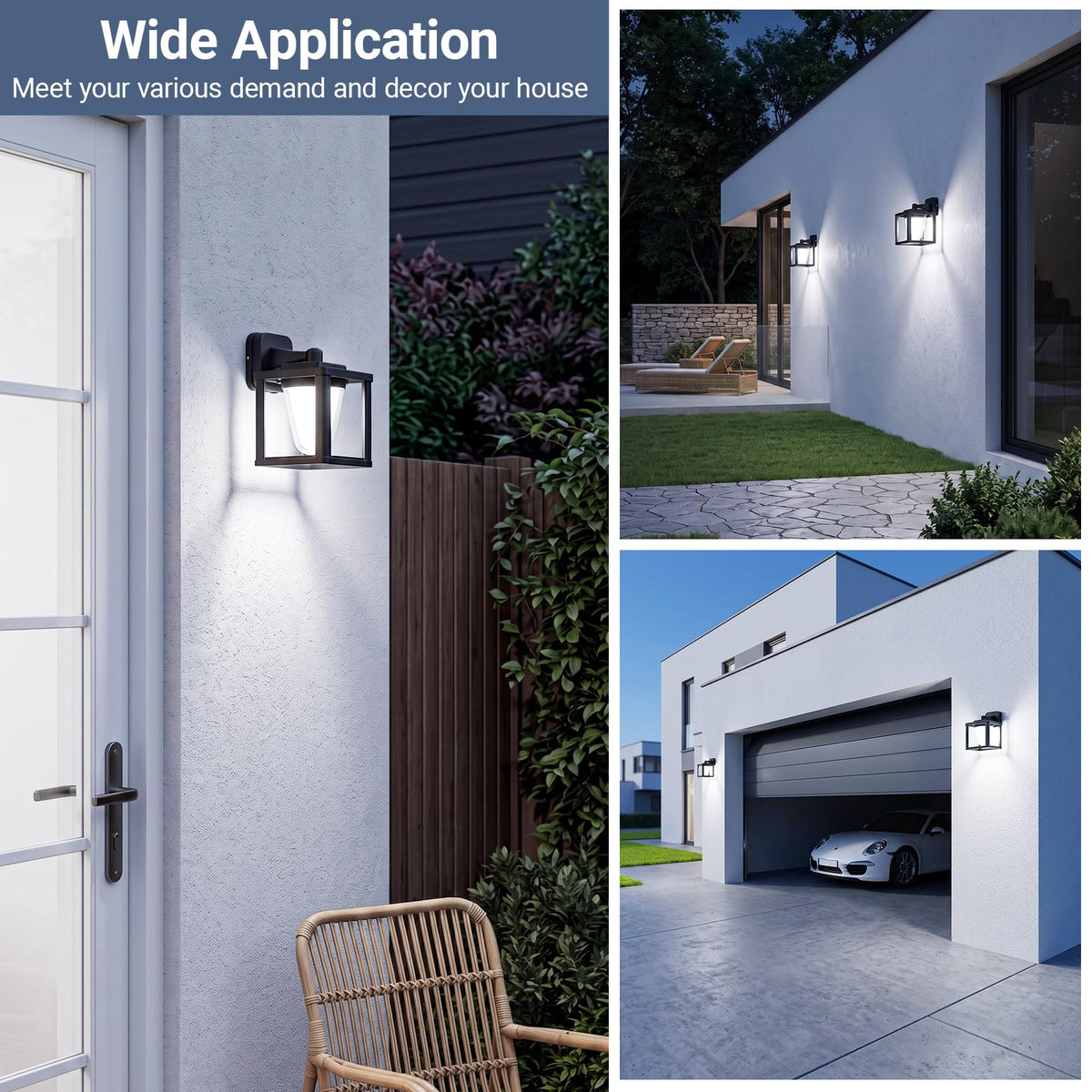 Outdoor Wall Light 15W (1/15w/6000k/Black/E26)