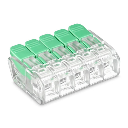 30PCS Lever Wire Connectors 5 Port Electrical Connectors Lever Nuts (5 Ports)