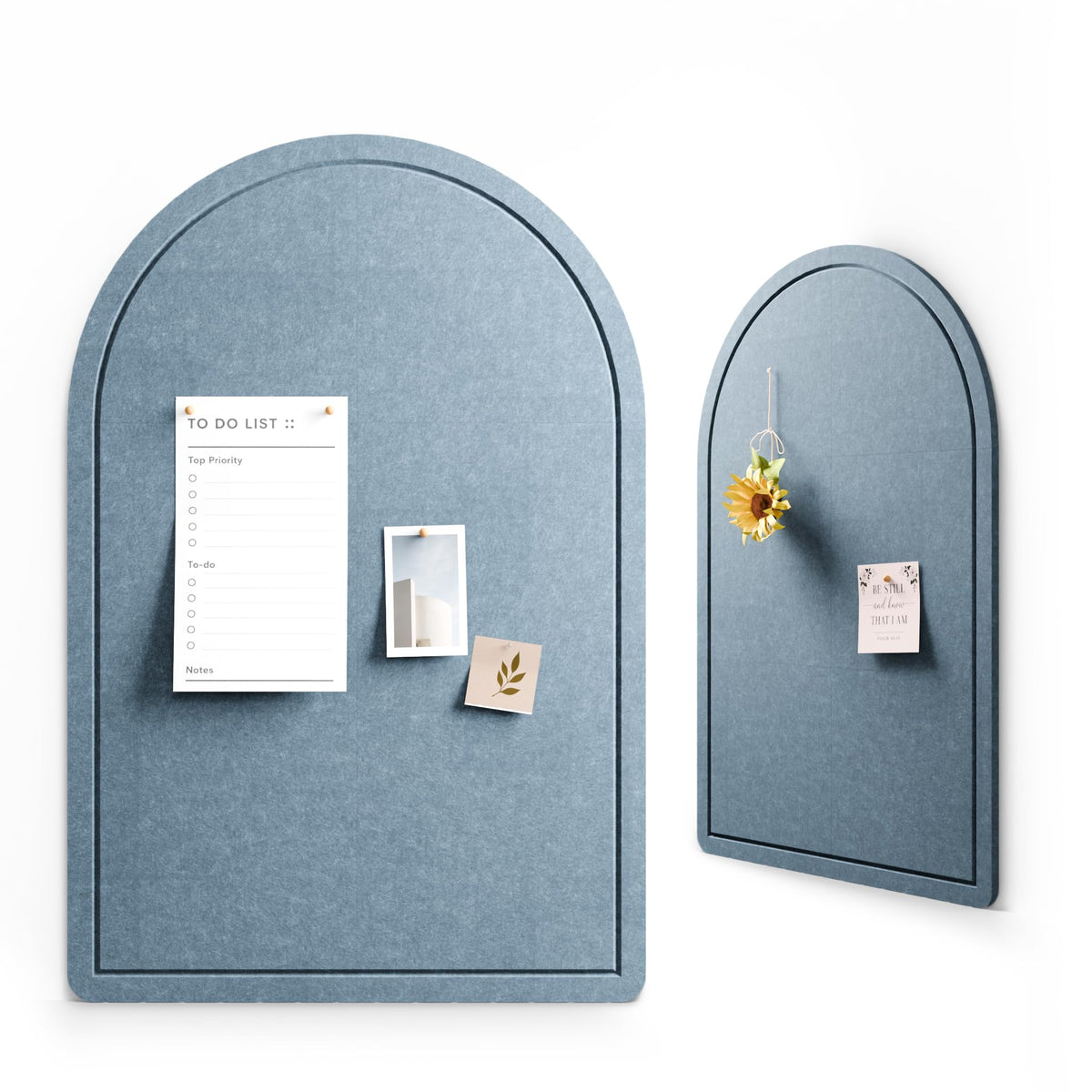 Large Arched Felt Bulletin Board 35.4''×23.6'' (Coastal Haze)