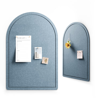 Large Arched Felt Bulletin Board 35.4''×23.6'' (Coastal Haze)
