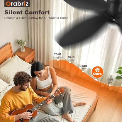 35 In Small Low Profile Ceiling Fan Light Remote