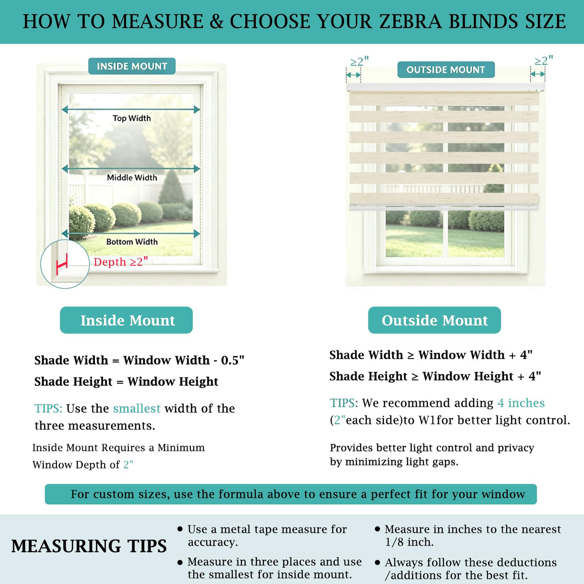 Custom Size Linen Cordless Zebra Blinds for Windows (Linen Beige / CUSTOM SIZE)