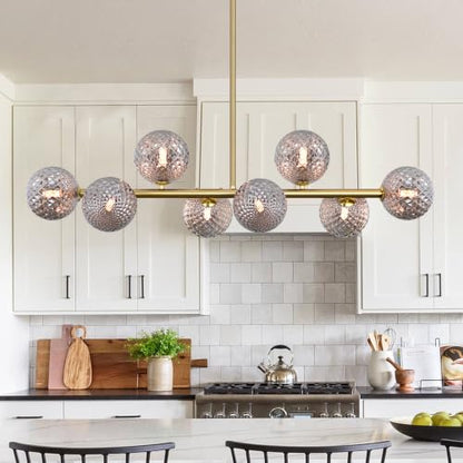 Globe Linear Chandelier 16 Light Dining Room Light Fixture