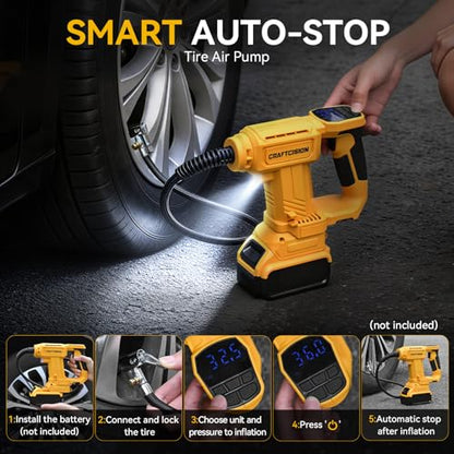Cordless Tire Inflator Air Compressor