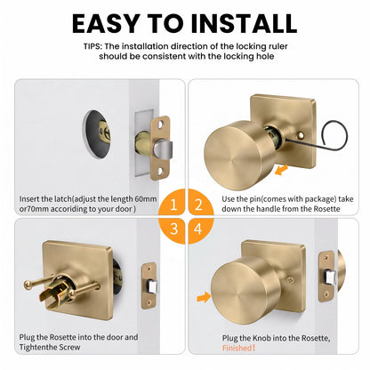 Champagne Bronze Closet Door Knobs (Champagne Bronze)