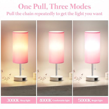 Pink Small Table Lamp for Bedroom