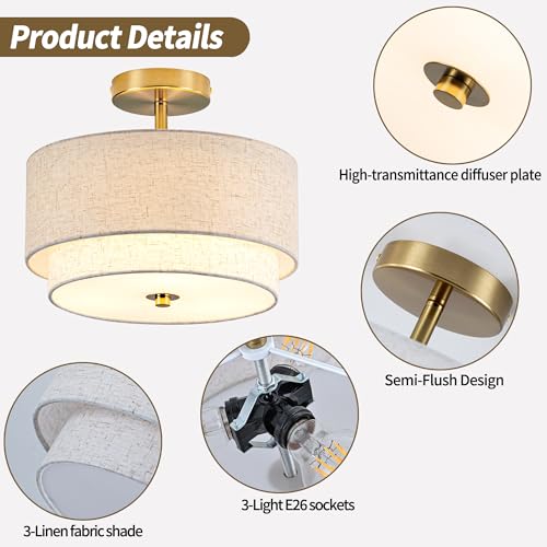 Semi Flush Mount Ceiling Light