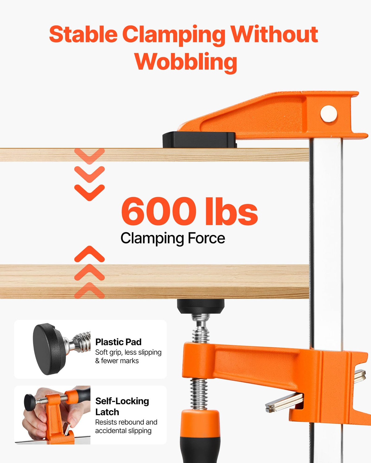 Bar Clamps for Woodworking (Medium-Duty / 24"(8 Pack))
