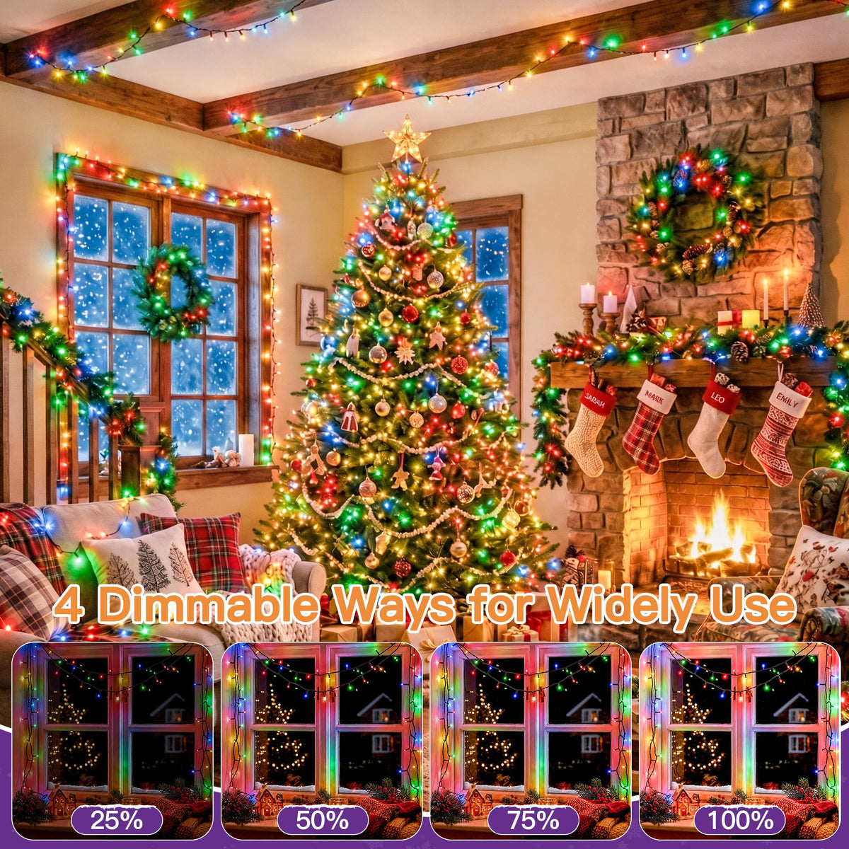 500 LED Christmas Lights Outdoor (Multicolor / 500 LED)
