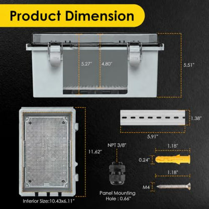IP67 Waterproof Ventilated Electrical Box Enclosure Box