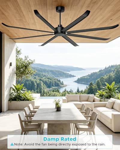 96 Inch Industrial Ceiling Fan No Light