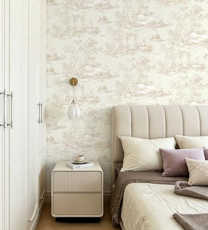 Peel and Stick Wallpaper Vintage Neutral Wallpaper Waterproof