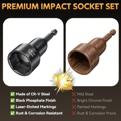 Magnetic Impact Nut Driver Set