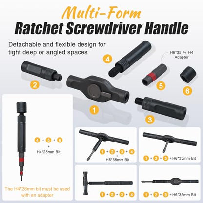 66 in 1 Magnetic Ratchet Screwdriver Set With Case (66 in 1)