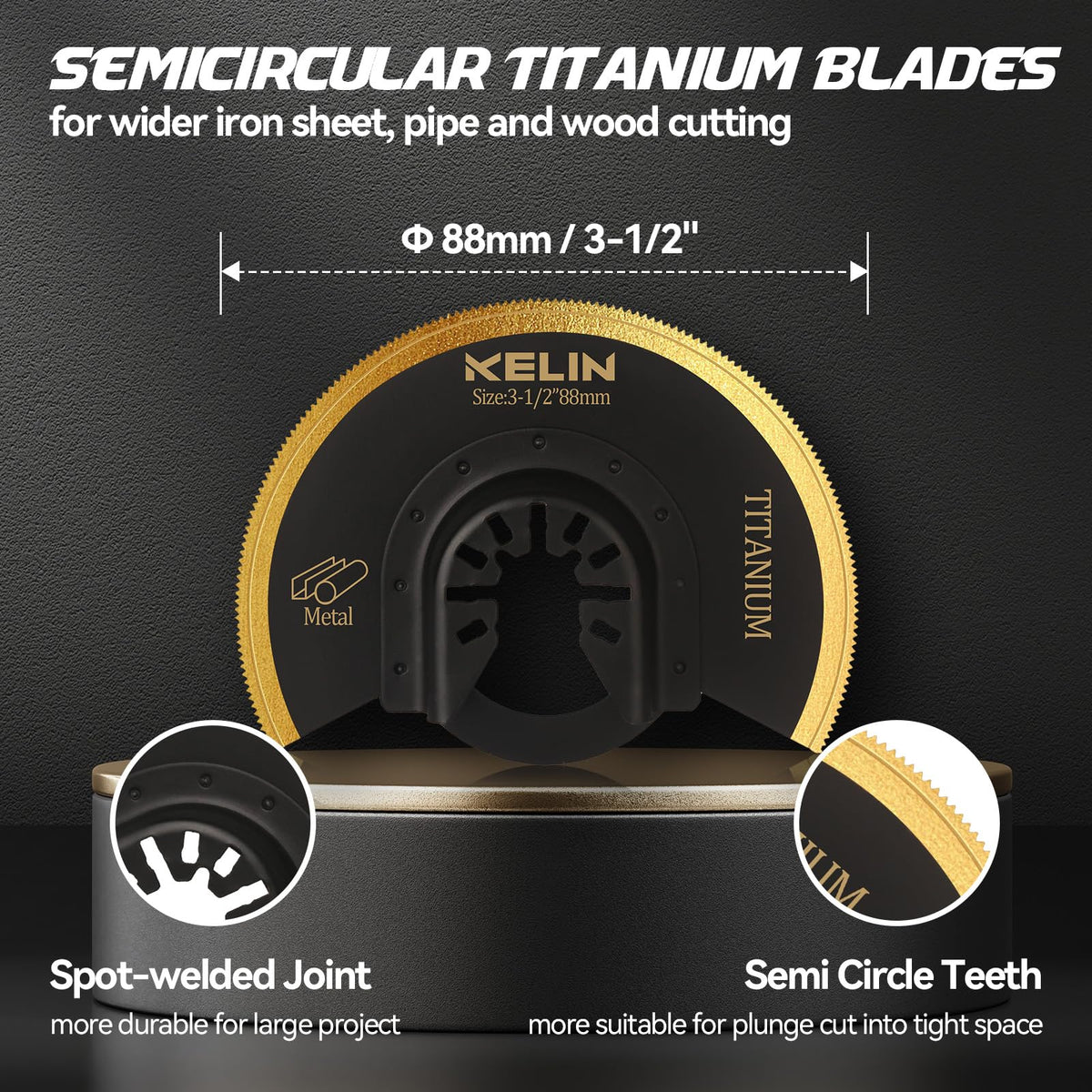 18PCS Titanium Oscillating Tool Blades
