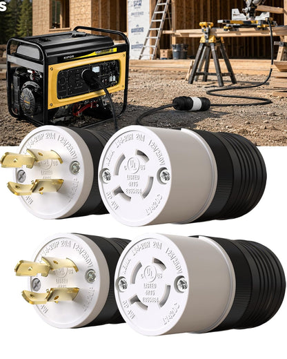 2 Set NEMA L14 (Black / L14-20P&L14-20R)